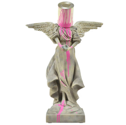 Banksy sculpture Pour The Paint Iron Bucket Angel Resin Figure 2.8KG