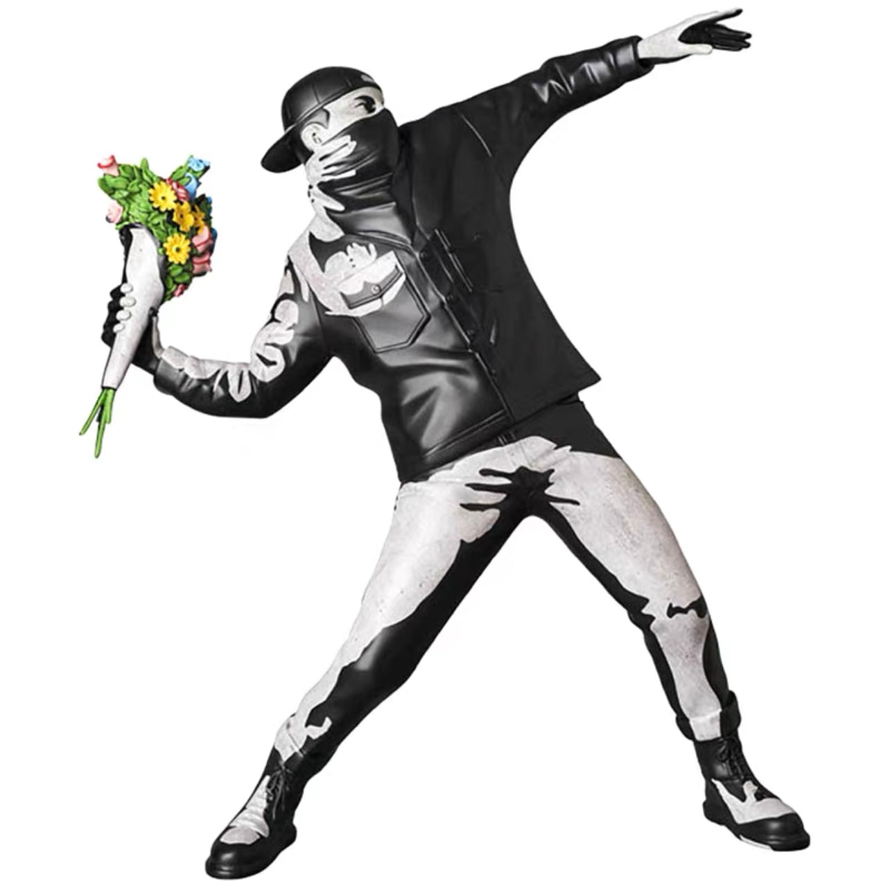 Banksy Rage the Flower Thrower Resin Sculpture Modern Ornaments Creative 3.9KG