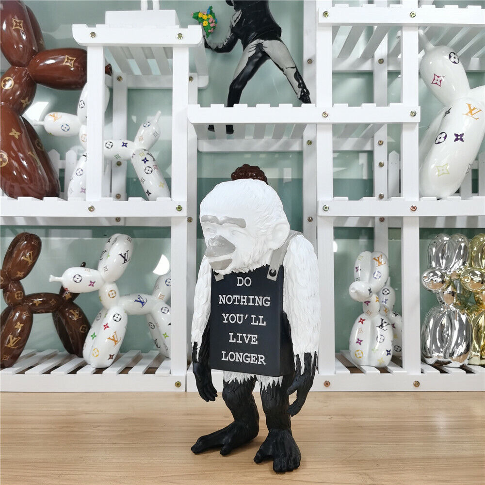 Banksy Monkey Laugh Now Resin Sculpture Modern Ornaments Creative Table Statue 3.2KG