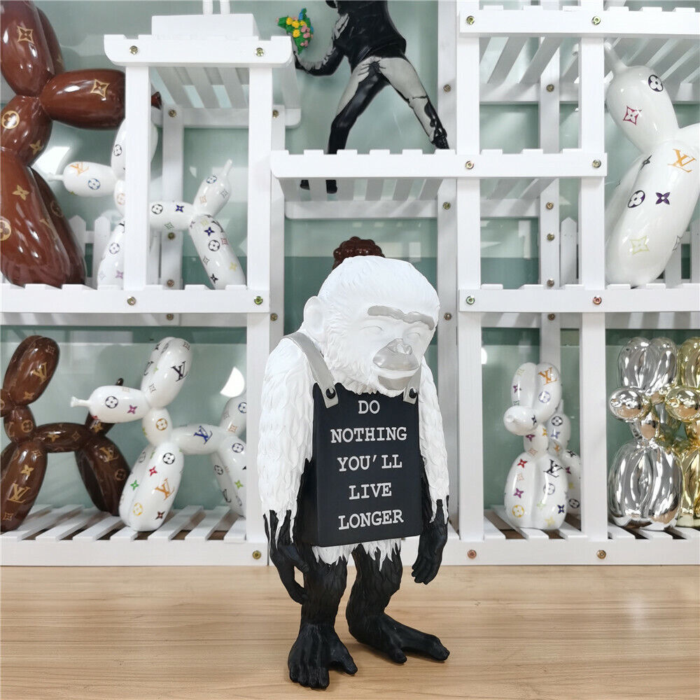 Banksy Monkey Laugh Now Resin Sculpture Modern Ornaments Creative Table Statue 3.2KG